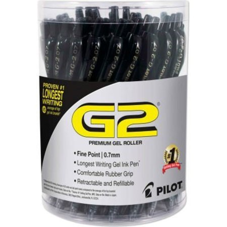 Pilot Pilot G2 Premium Retractable Gel Pen, Fine 0.7mm, Black Ink/Barrel, 36/Pack 84065